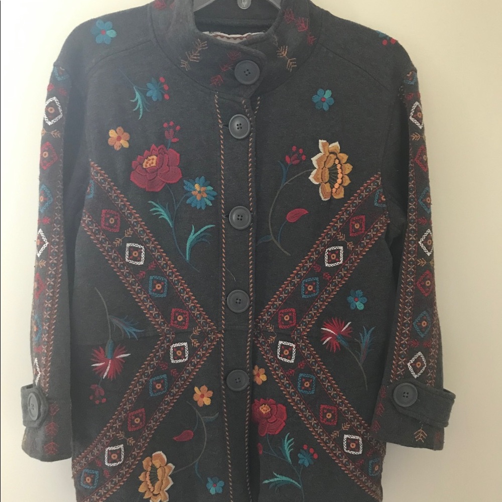 Johnny Was Gray Jacket